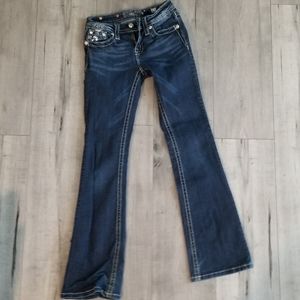 GIRLS MISS ME BOOTCUT BLING JEANS SIZE 12